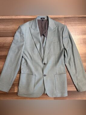Express Extra Slim Light Blue Sport Coat - Two-Button Blazer Suit Jacket